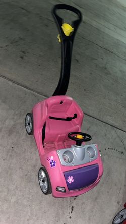 Step2 Pink Kids Ride-On Push Car with Steering Wheel