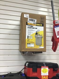 2-1/2 Gallon Pneumatic Pressure Paint Tank