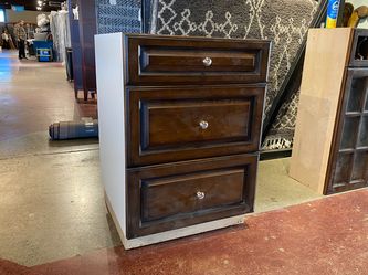 Espresso Brown 3-Drawer Lower Cabinet