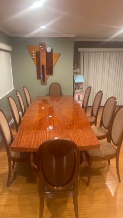 Italian Dinning Table With Chairs And Buffet Table