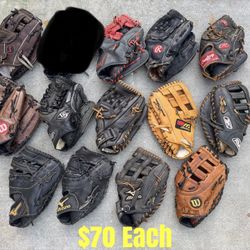 Baseball Gloves $70 Each Firm Have More Equipment Available 