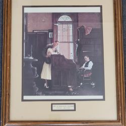 Norman Rockwell " The Marriage  License " Lithograph Print.