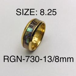 Stainless Steel Ring Band For Men & Women: RGN-730-13/Ring Size-8.25