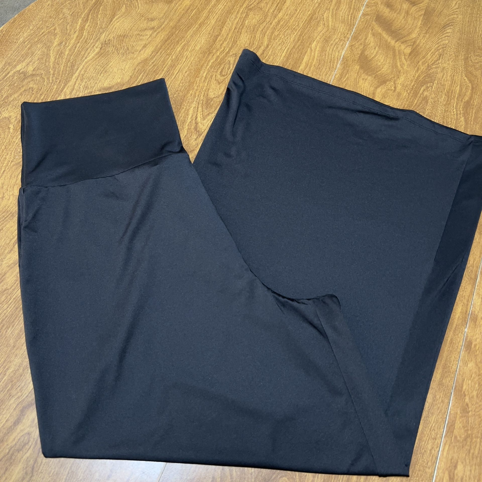 Zac & Rachel Women’s Black Pull On Stretch High Rise Wide Leg Pants Size Xl NWOT