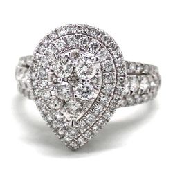 Ladies Diamond/10K White Gold Fashion Ring
