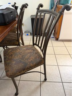 Metal 6 chairs