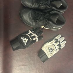 Air Jordan Football 🏈 Shoes Size 10 1/2 Good Condition  With Free Gloves 