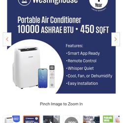 Portable AC 10,000 BTU (Like New) - $225 OBO