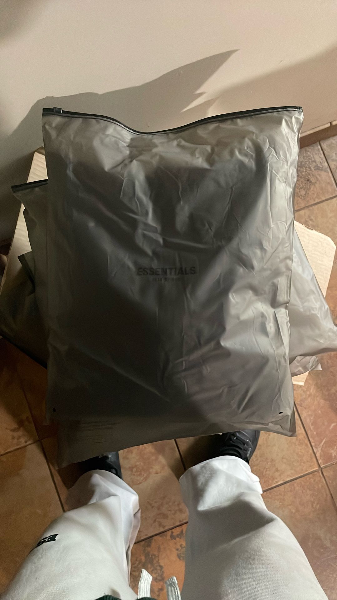 Essential Fear Of God Stretch, Limo, Black Hoodie Sz XL