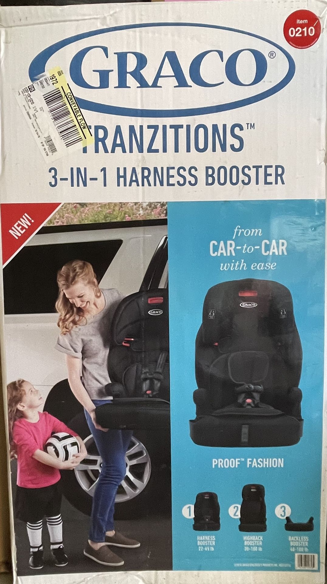 Graco Transitions 3-in-1 harness booster car seat