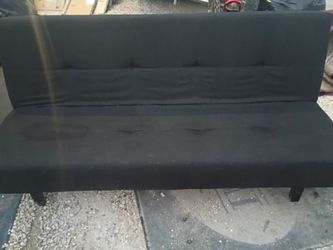 Black Fabric Futon Sofa Bed