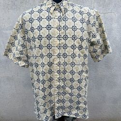 PreOwned Reyn Spooner Multicolored Hawaiian Print Full Button Men's Large