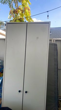 White Double Door Storage Cabinet
