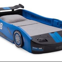 Delta Children Turbo Race Car Twin Bed, Blue *MATTRESS NOT INCLUDED **