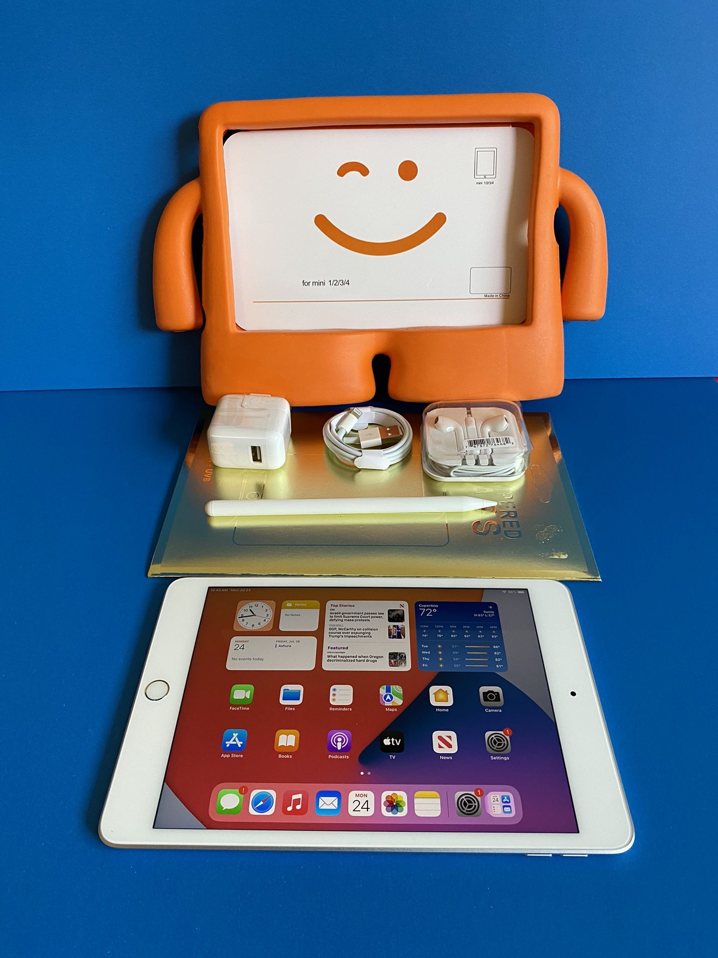 Apple iPad mini 5 (5th Generation/7.9” Reina/ latest IOS 16/ 2019 Mode) 64GB with Stylus pen kids Case & Accessories (256GB $399)