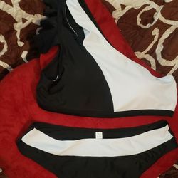 One Shoulder High Waist Bikini Swimsuit Set 