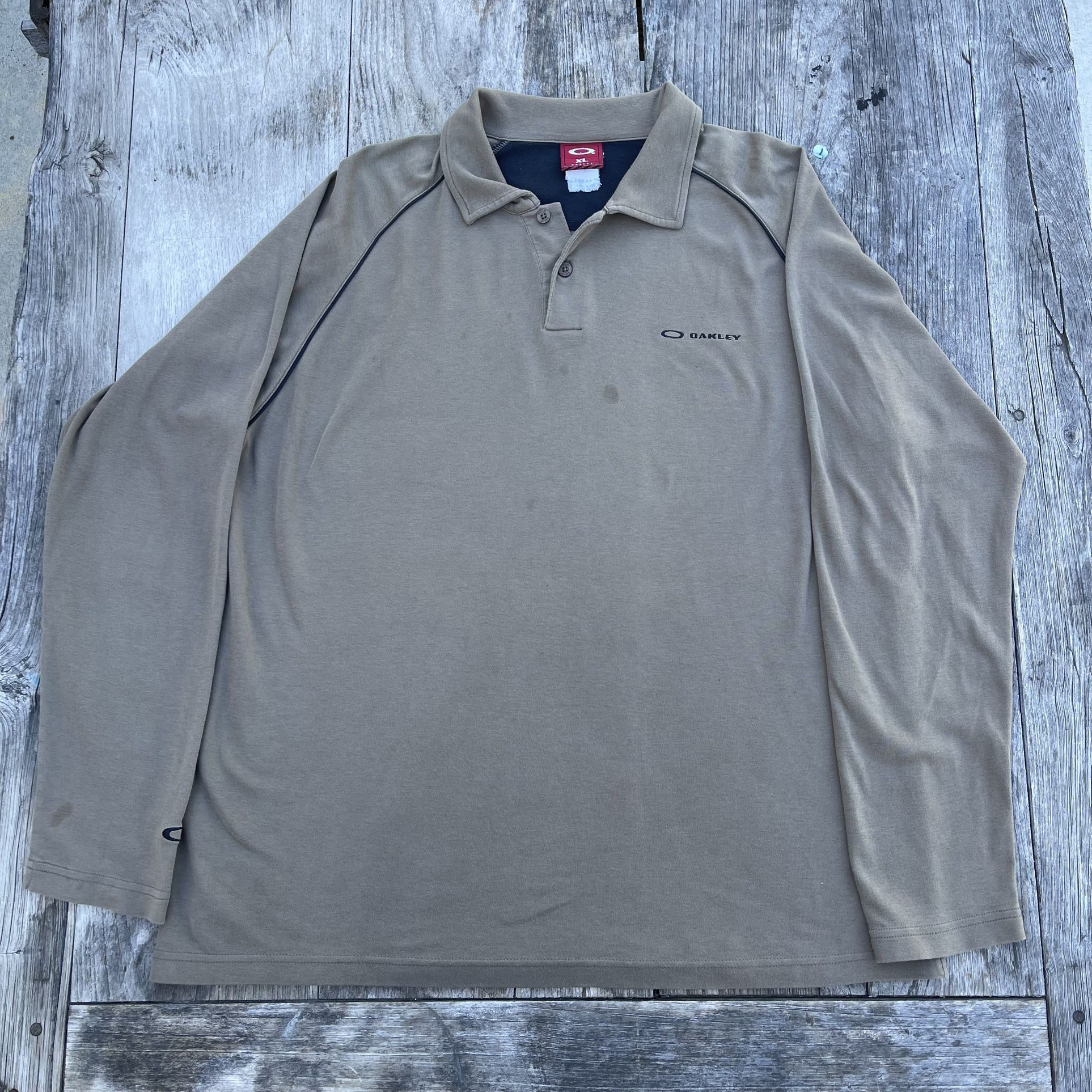 Vintage Oakley Longsleeve Polo Shirt Size XL