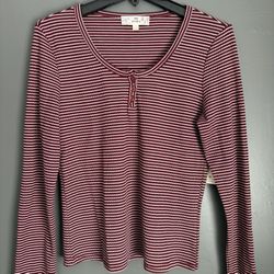Large Striped Long Sleeve Top