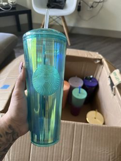 Translucent Blue Starbucks Cup 