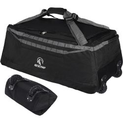 Foldable Duffle Bag with Wheels and Backpack Straps