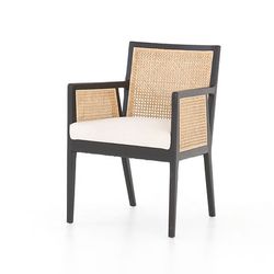 Cane & Linen Accent Chair, Desk Chair, Office Chair