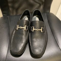 Mens Pebble Leather Loafers 9.5