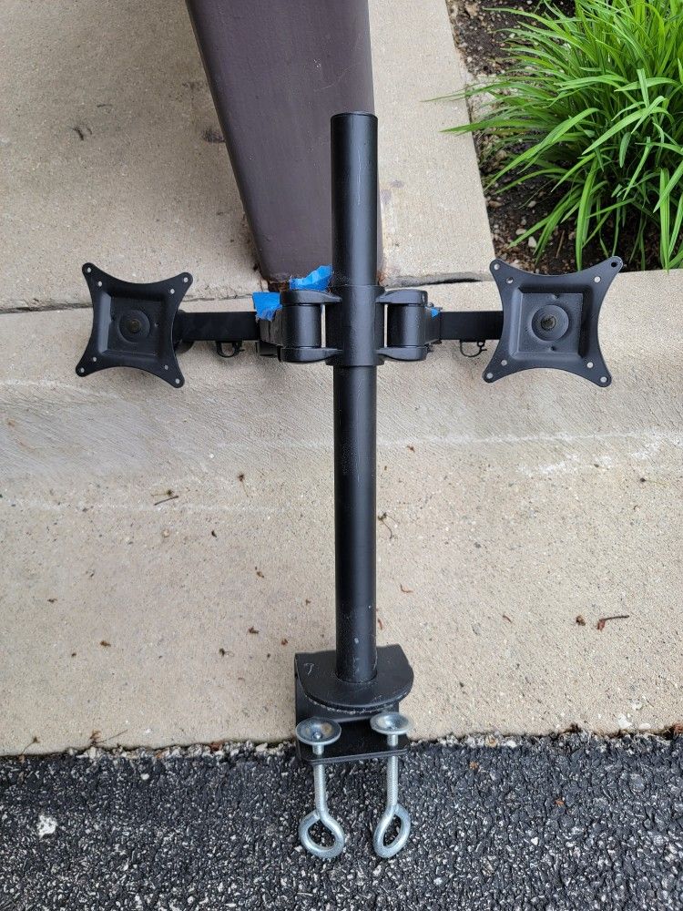 dual monitor desk mount