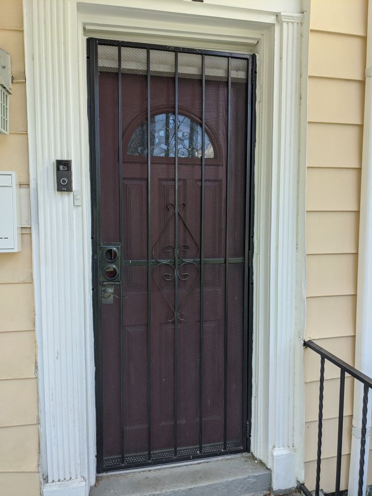 Metal security door gate. 80x32