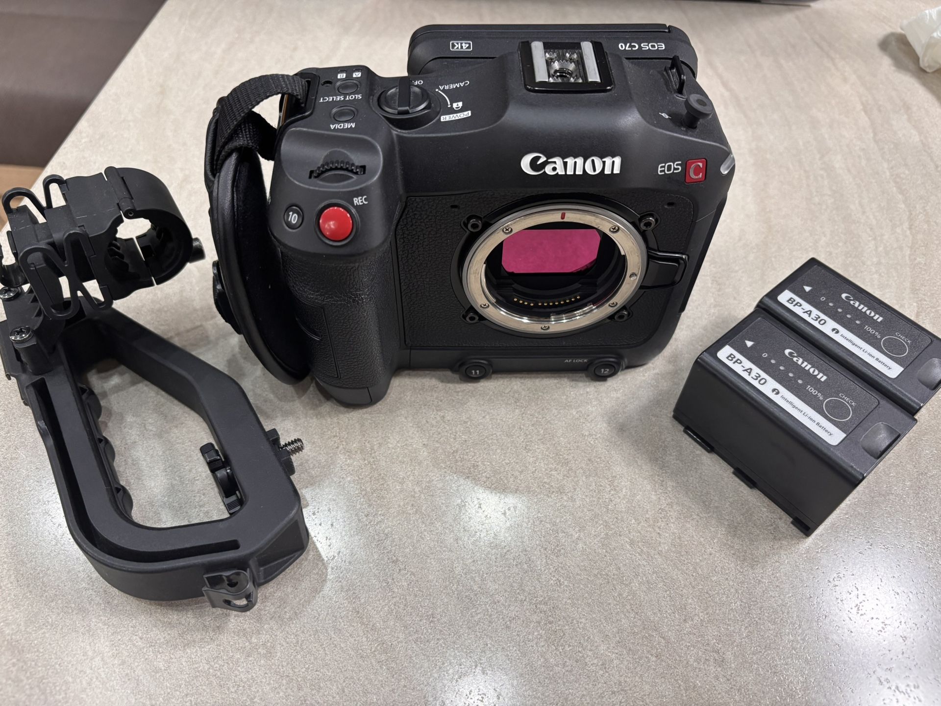 Canon C70 one used+Two original Canon batteries