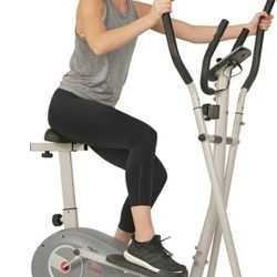 Brand New  Sunny Health Magnetic Elliptical Bike - 2 in 1 Elliptical Upright Bike

