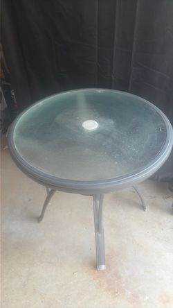 Glass outdoor table