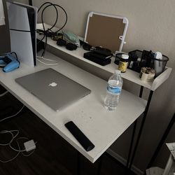 Black and white writing desk