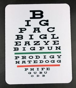 Hip Hop Legends Eye Chart Soft Gaming Mouse Pad 9.5X7.9