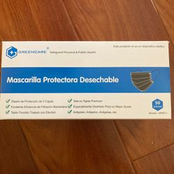 50 PIECES Disposable face Mack Black 3-ply Macks