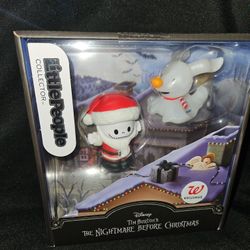 The Nightmare Before Christmas Santa Jack And Zero Little People Collector!!