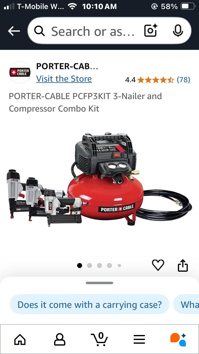 Air Compressor Combo Kit, New Compressor, 3 Nail Guns, Hose, Nails, Tool Bag. Price Firm