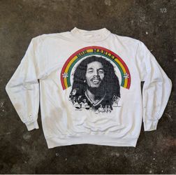 Vintage Bob Marley Graphic Crewneck Sweatshirt