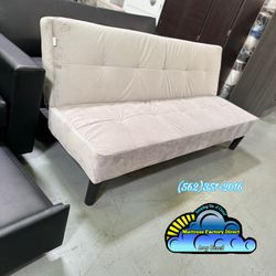 Grey Futon Couch Sofa Light Gray 