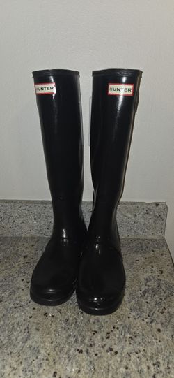 Tall Black Hunter Rain Boots