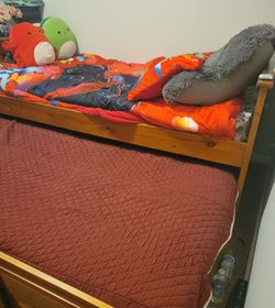 Twin size Captain bed with trundle