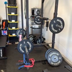 Rack and weights 