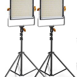 2 pack neewer Dimmable LED light kit with tripod for photography