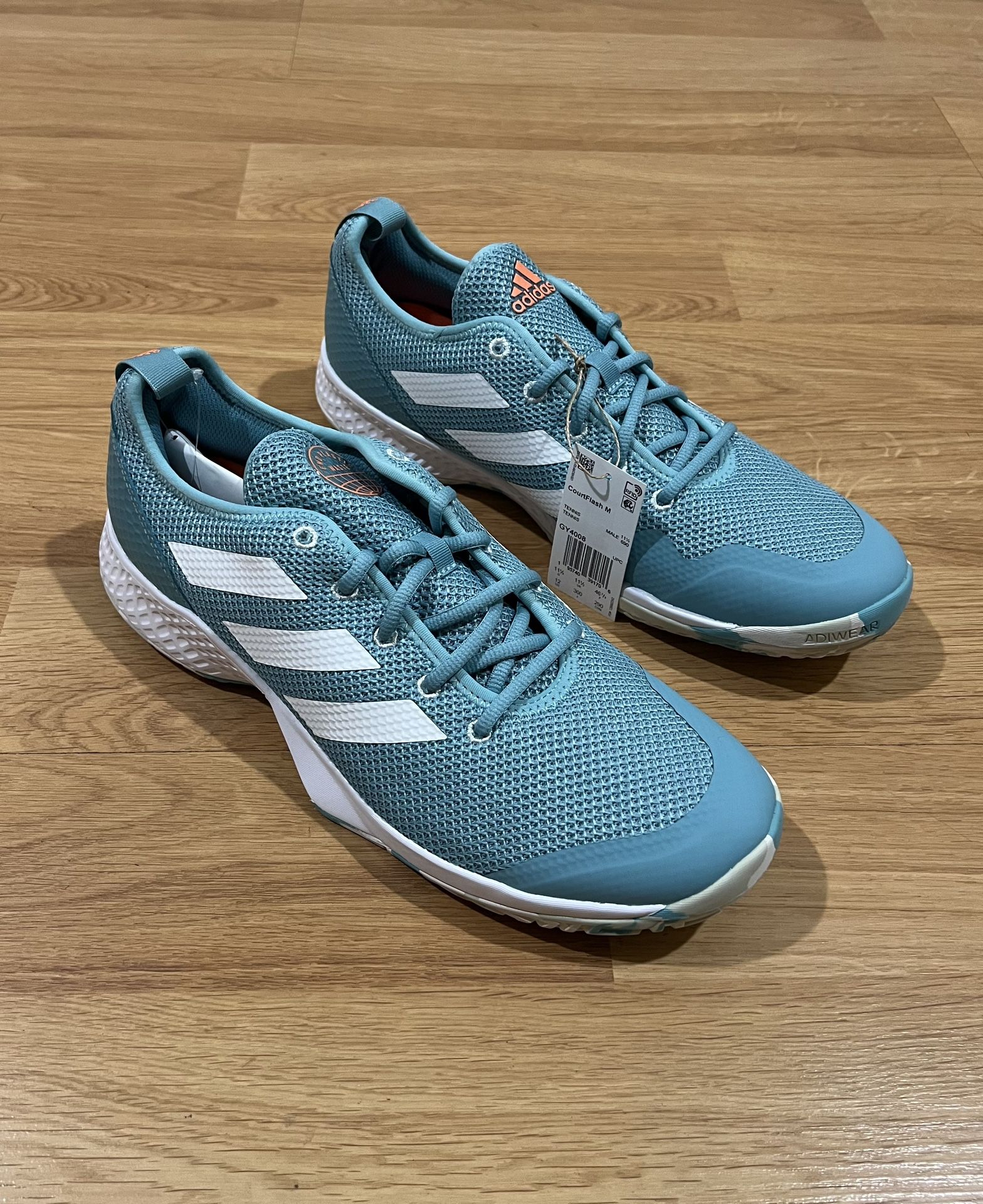 NEW Adidas CourtFlash Mint Tennis Shoes Men’s Size 12
