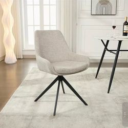 360° Free Swivel Dining Chairs Set of 1. Grey
