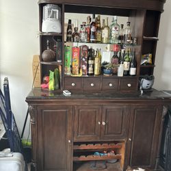 BAR TOP , WINE RACK, And cabinets (china Cabinet)
