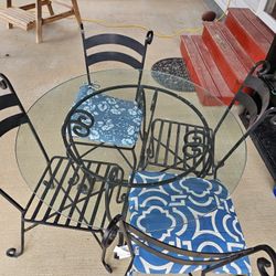 Wroght Iron Table W/ Chairs