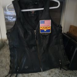 Womans Harley Davidson Leather Vest
