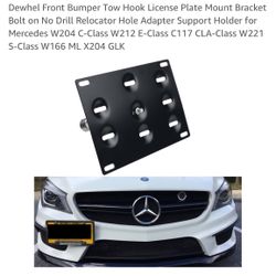 Dewhel Front Bumper Tow Hook License Plate Mount