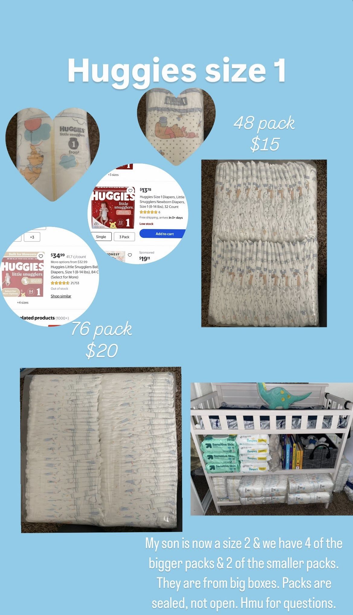 Diapers size 1
