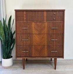 Mid century modern walnut dresser